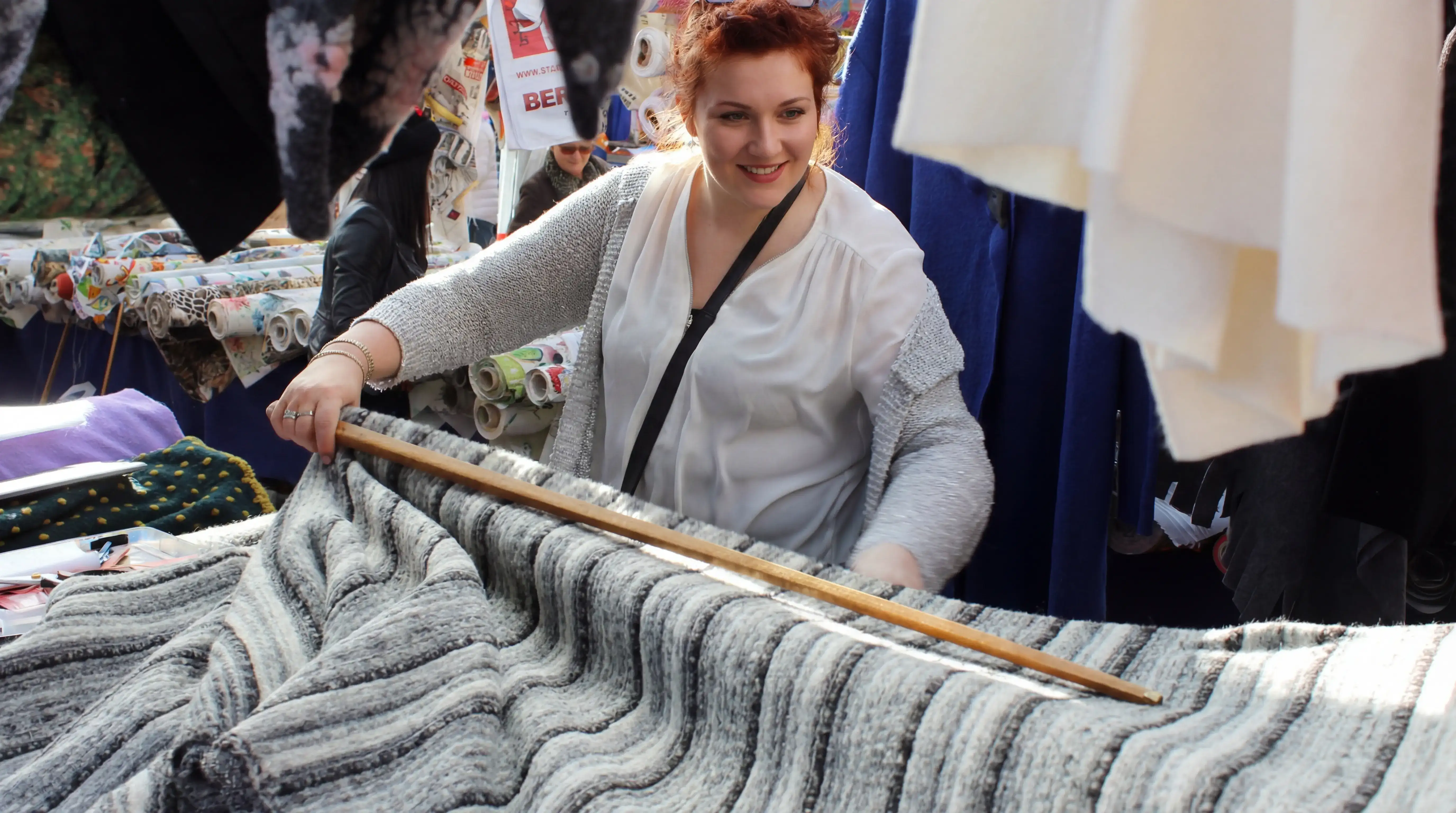 Various fabric types and materials in the fabric guide